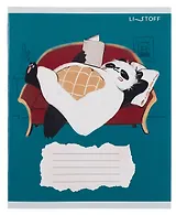 Тетрадь 24л кл. "Панда" мел.картон, выб.лак, офсет 60г/м2, поля, ассорти