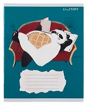 Тетрадь 24л кл. "Панда" мел.картон, выб.лак, офсет 60г/м2, поля, ассорти