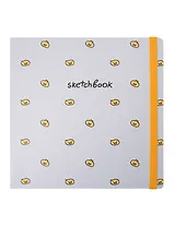 Скетчбук 200*200 80л "Цыплята" 100г/м2, тв.обложка, мат.ламинация, резинка