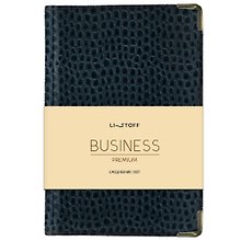 Ежедневник дат. 2027г. А5 176л "BUSINESS PREMIUM. Lizard" синий, иск.кожа, обл.поролон, мет.уголки, тонир.блок, зол.торец, 2 ляссе