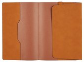 Обложка для книги с закладкой, 245х170 мм, горчичная, экокожа, нубук, Антей - 2