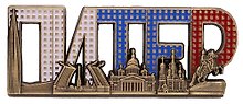 Магнит буквы эмаль СПб, цв.бронза