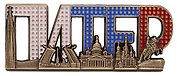 Магнит буквы эмаль СПб, цв.бронза