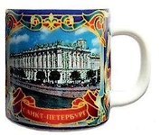 Кружечка фарфоровая "Эрмитаж-Аврора" (4см)
