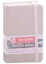 Блокнот для зарисовок 9*14см 80л "Art Creation" 140г/м2, 7БЦ, Розовое шампанское (цвет металлик), Fabriano 