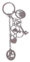 Брелок мет. гроздь фигурн. СПБ цв.черн.жемчуг