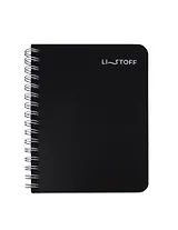 Записная книжка А6 80л кл. "Onyx" пласт.обл., спираль