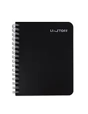 Записная книжка А6 80л кл. "Onyx" пласт.обл., спираль