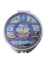 Зеркало Кремль и Лотосы (металл) (7см) (Астрахань) (316CHE-K6-82-3)