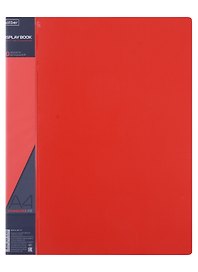 Папка с файлами «Standard» А4, 30 файлов, пластик, красная, Hatber