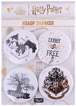Набор значков закатных Гарри Поттер 4шт.