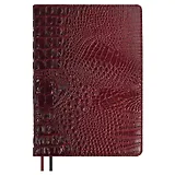 Ежедневник недат. А5+ 160л 175*245 "Аллигатор" бордовый, кожзам, тв.переплет, обл.поролон, блинтовое тиснение, офсет, ляссе, подар.упаковка