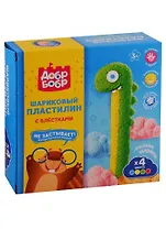 Шариковый пластилин ДобрБобр с блестками (4 цв.) НШБНЗ4