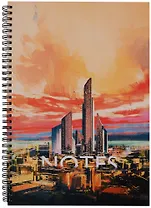 Тетрадь в клетку Listoff, Business city, А4, 80 листов