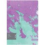 Папка-уголок А4 "Haze" 200 мкм, с эффектом блесток, сиренево-мятная, пластик, Berlingo