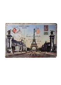 Постер металлический Париж (20х30) (37439)