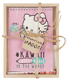 Набор канцелярский «Hello Kitty» (ручка шариковая, блокнот А5 60 листов), в подарочной упаковке, Centrum