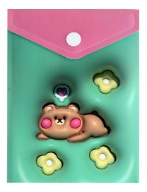Папка -конверт «Kawaii. Мишка 3D» А6 на кнопке, вертикальная, Be positive