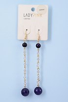 Серьги `LADY PINK` NATURAL STONES (222404)