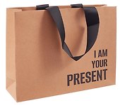 Пакет А5 21*27,5*8 "I am your present" крафт, горизонт., нейтр. - 1