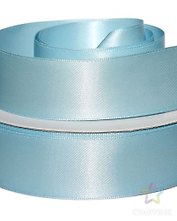 Лента атласная 1д (0,25 х 4,5 м)  голубой (3105)