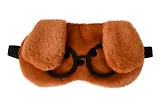 Маска для сна Собачка коричневая в очках (плюш) (пакет) (12-37395-202508-XP12) (Lafilaf)