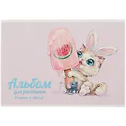Альбом для рисования Феникс+, "Зайка-сладкоежка", А4, 24 листа