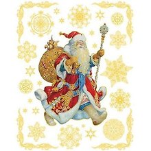 Новогоднее оконное украшение Дед Мороз 30*38 см (31258) (Феникс-Презент)