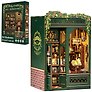 SD02 Конструктор интерьерный  – сборный домик CuteBee - Книжный магазин "Сова", 88 деталей (материалы: дерево, картон, пластик, металл), со световыми эффектами (подсветка интерьера), с питанием от 2хААА батареек (не включены), серия DIY, возраст 14+