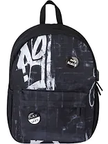 Рюкзак "Граффити с красным" 1 отделение, 39*29*14 см, значки в комплекте