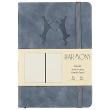 Записная книжка «Harmony. Серый» А6+, 80 листов, сшивка, экокожа, Listoff