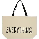 Сумка-шоппер большая Everything бежевая, текстиль 70см.*45см.*17см.