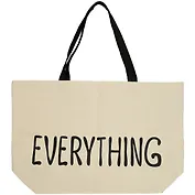 Сумка-шоппер большая Everything бежевая, текстиль 70см.*45см.*17см.
