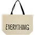Сумка-шоппер большая Everything бежевая, текстиль 70см.*45см.*17см. - 0