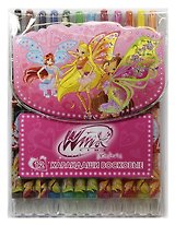 Мелки восковые 12цв выкручивающиеся, пл/уп., подвес, WINX
