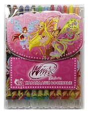 Мелки восковые 12цв выкручивающиеся, пл/уп., подвес, WINX