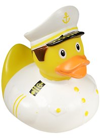 Игрушка для ванной, уточка резиновая FUNNY DUCKS "Уточка капитан"  (1989)