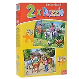 Пазл В-021062 Верховая езда 70#135 (2шт.х32х23см) (коробка)