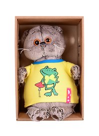 Игрушка мягкая Budi Basa, Басик в футболке с принтом Лягушонок (19 см) (Ks19-134)