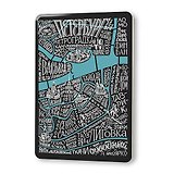 Сувенир, Магнит Карта “Говори как Петербуржец” (черная) 5,6*8,3см, картон