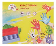 Пластилин «Рисовашка», 12 цветов, 180 г, Рисовашка