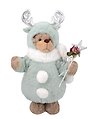 Мягкая игрушка Новогодний Мишка в костюме оленя (пластик, ткань) (20х40)