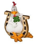 Фигурка Петух с подковой 12см  (537-276) - 0