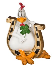 Фигурка Петух с подковой 12см  (537-276)