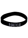 Браслет Hater (черный) (силикон) (20,2 см)