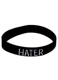 Браслет Hater (черный) (силикон) (20,2 см)