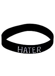 Браслет Hater (черный) (силикон) (20,2 см)