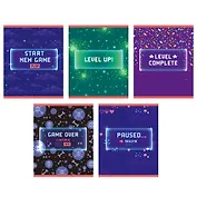 Тетрадь в клетку Listoff, Level up!, 48 листов, в ассортименте