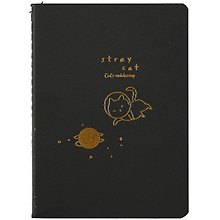 Записная книжка «Stray Cat» А6, 26 листов, черный внутренний блок, сшивка, Be positive, в ассортименте