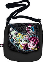Сумка молодежная "Monster High" 18*21см, ремень через плечо, полиэстер, Академия Групп